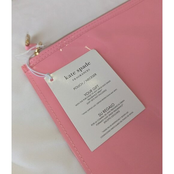 NEW Kate Spade Cherie Je Taime Fragrances Slim Pouch Clutch Pink - Picture 8 of 10